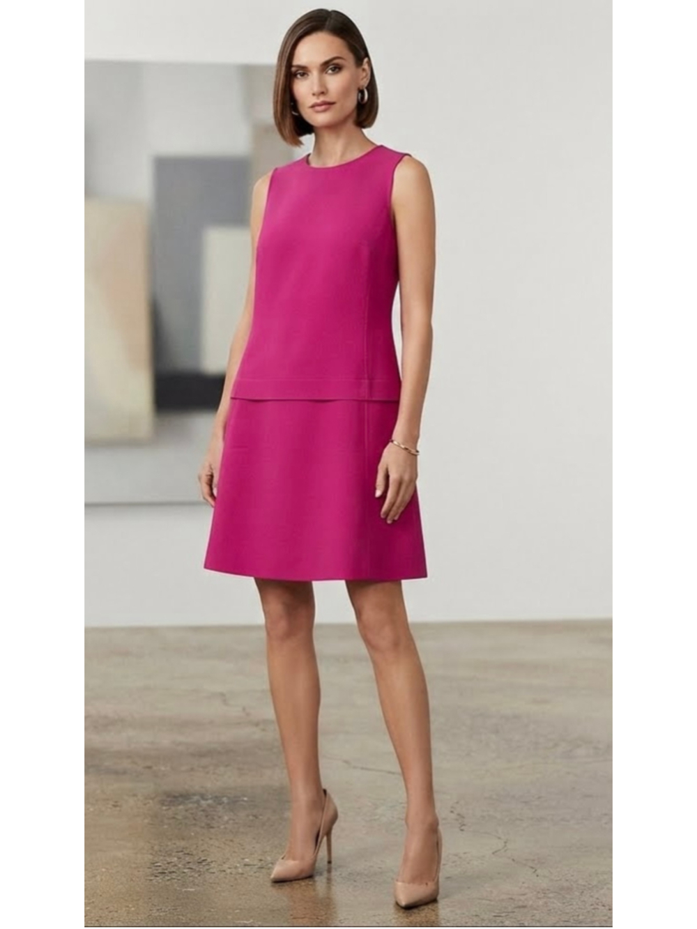 Ann Taylor LOFT pink dress size 2